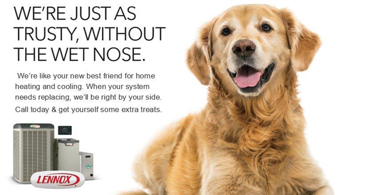 air conditioning icon dog advertisement